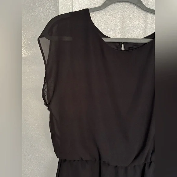 Bobeau Black Sheer Women's Blouse Size S Elegant Feminine - Picture 2 of 12
